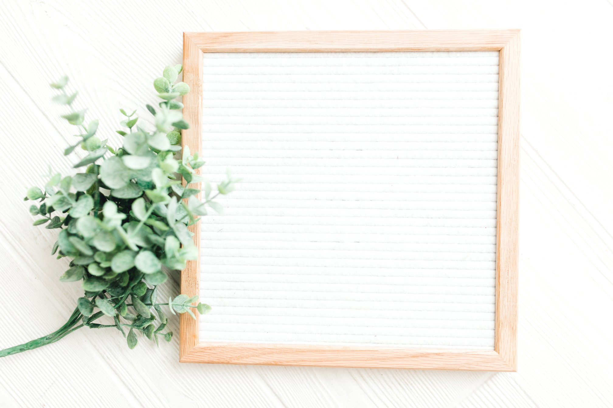 Letterboard with Greenery